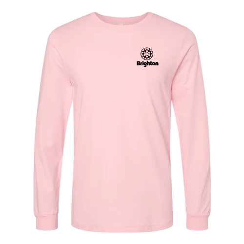 Brighton Adult Long Sleeve Black Chest and Back Logo Pink - Image 2