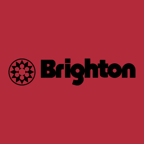 Brighton Adult Hoodie Black Chest and Back Logo Red - Image 5