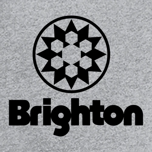 Brighton Adult T-Shirt Black Chest and Back Logo Heather Grey - Image 3