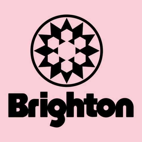 Brighton Adult T-Shirt Black Chest and Back Logo Light Pink - Image 3