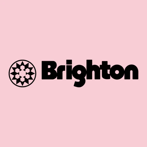 Brighton Adult T-Shirt Black Chest and Back Logo Light Pink - Image 5