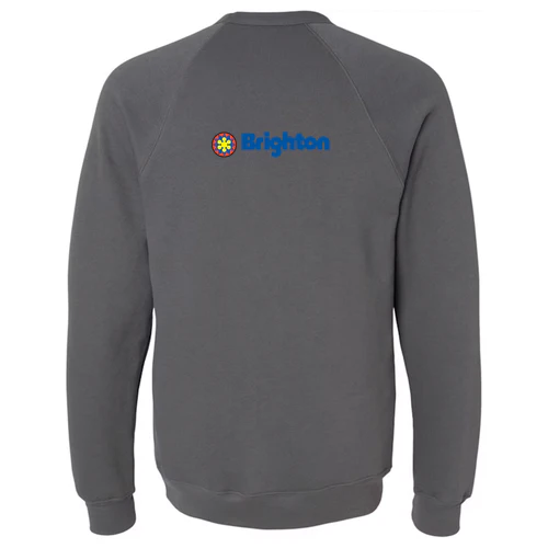 Brighton Adult Crewneck Full Color Chest and Back Logo Asphalt - Image 4