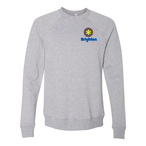 Brighton Adult Crewneck Full Color Chest and Back Logo Athletic Heather - Image 2