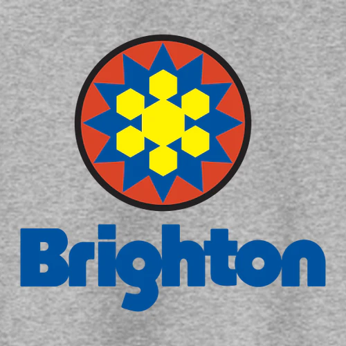 Brighton Adult Crewneck Full Color Chest and Back Logo Athletic Heather - Image 3