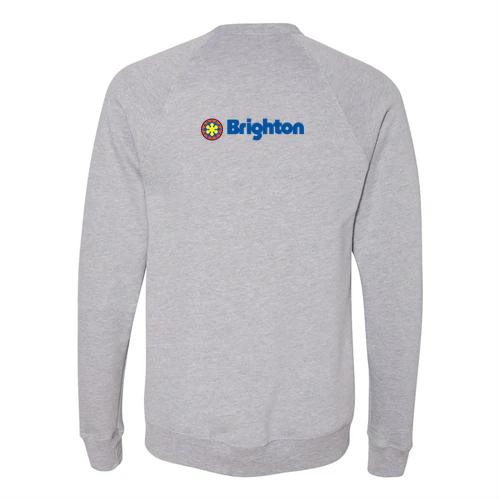 Brighton Adult Crewneck Full Color Chest and Back Logo Athletic Heather - Image 4