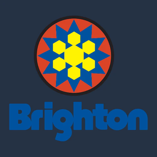 Brighton Adult Crewneck Full Color Chest and Back Logo Navy - Image 3