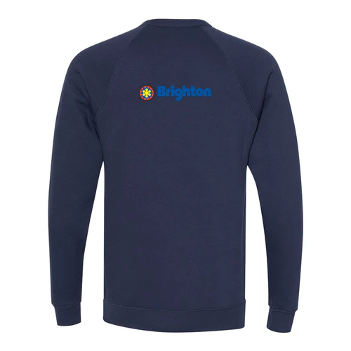 Brighton Adult Crewneck Full Color Chest and Back Logo Navy - Image 4