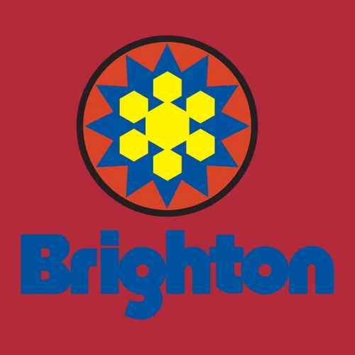 Brighton Adult Crewneck Full Color Chest and Back Logo Red - Image 3