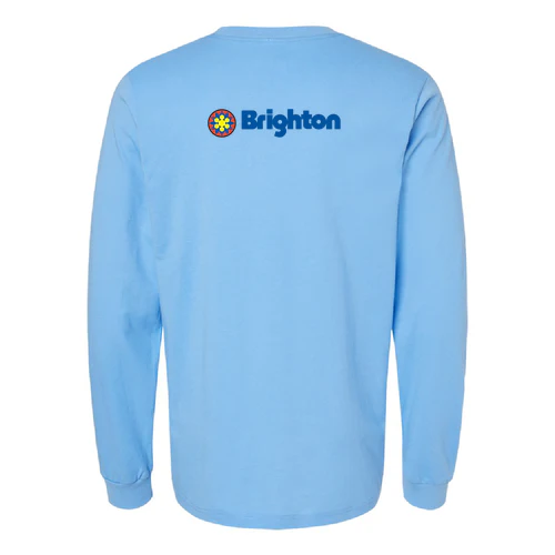 Brighton Adult Long Sleeve Full Color Chest and Back Logo Carolina Blue - Image 4