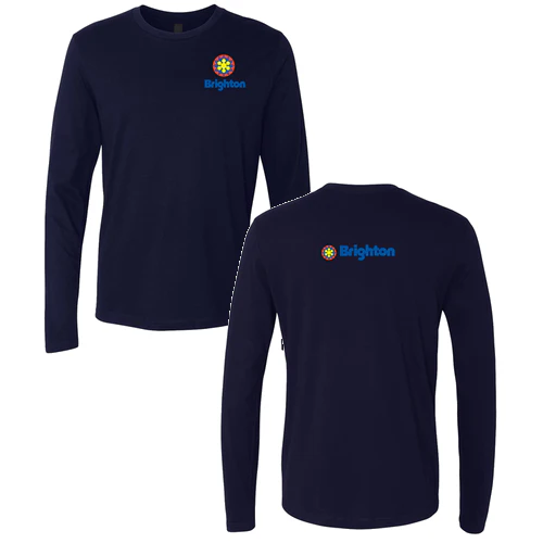 Brighton Adult Long Sleeve Full Color Chest and Back Logo Midnight Navy