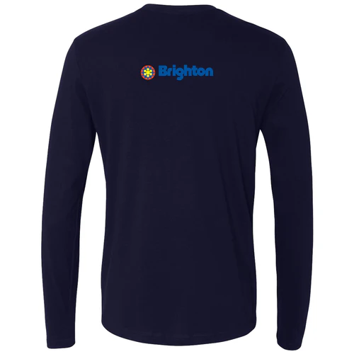 Brighton Adult Long Sleeve Full Color Chest and Back Logo Midnight Navy - Image 4