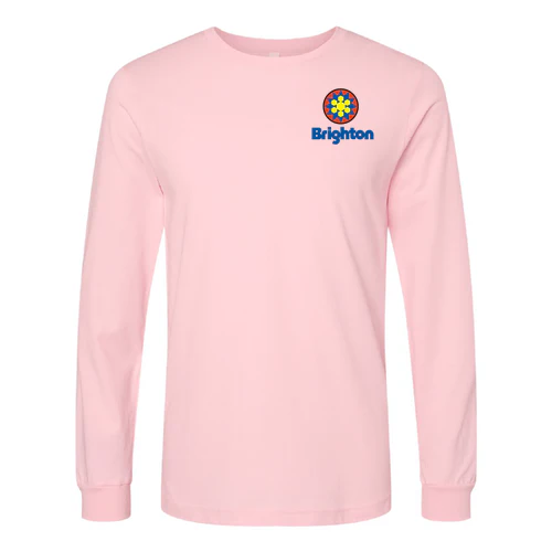 Brighton Adult Long Sleeve Full Color Chest and Back Logo Pink - Image 2