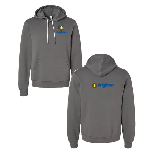 Brighton Adult Hoodie Full Color Chest and Back Logo Asphalt