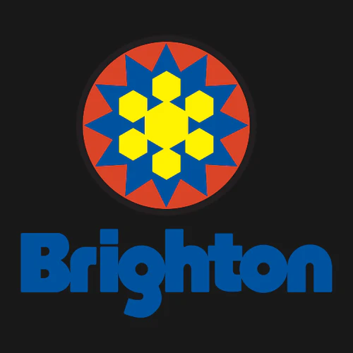 Brighton Adult T-Shirt Full Color Chest and Back Logo Black - Image 3