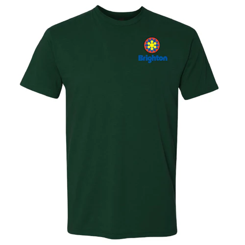 Brighton Adult T-Shirt Full Color Chest and Back Logo Forest - Image 2