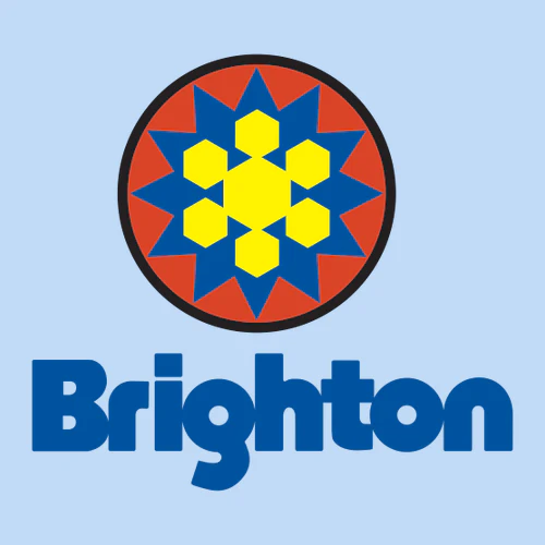 Brighton Adult T-Shirt Full Color Chest and Back Logo Light Blue - Image 3