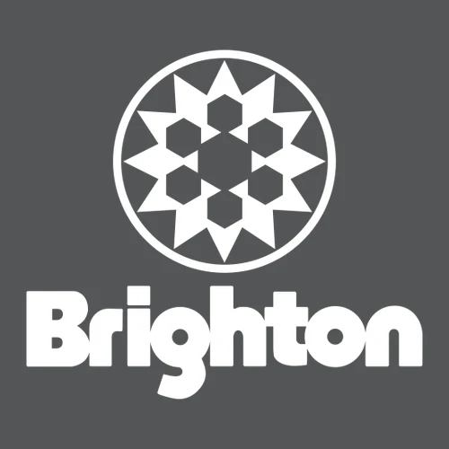 Brighton Adult Crewneck White Chest and Back Logo Asphalt - Image 3