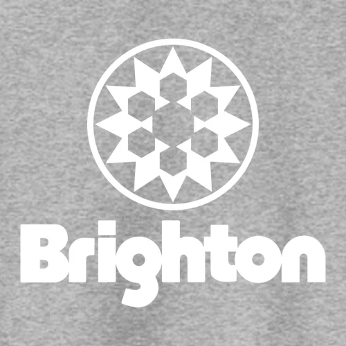 Brighton Adult Crewneck White Chest and Back Logo Athletic Heather - Image 3
