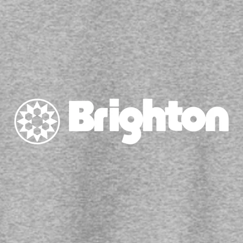Brighton Adult Crewneck White Chest and Back Logo Athletic Heather - Image 5