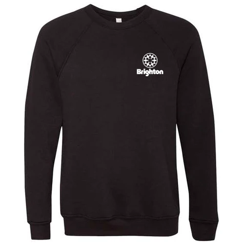 Brighton Adult Crewneck White Chest and Back Logo Black - Image 2