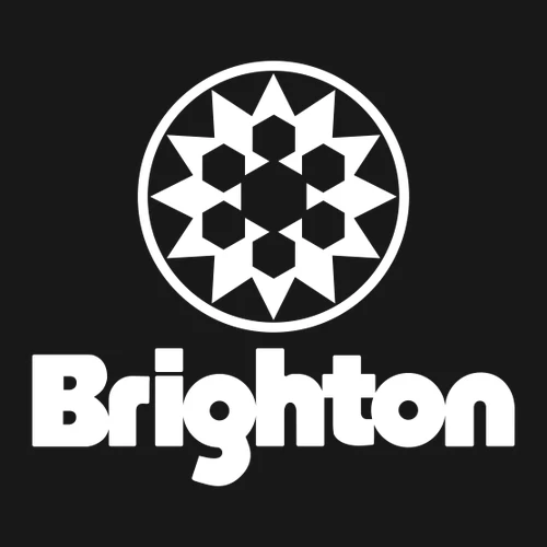 Brighton Adult Crewneck White Chest and Back Logo Black - Image 3