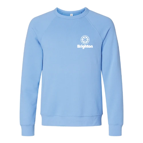 Brighton Adult Crewneck White Chest and Back Logo Carolina Blue - Image 2