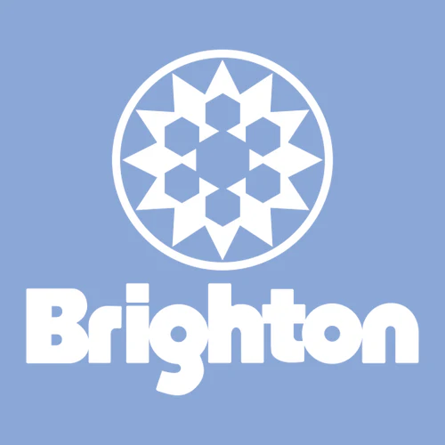 Brighton Adult Crewneck White Chest and Back Logo Carolina Blue - Image 3