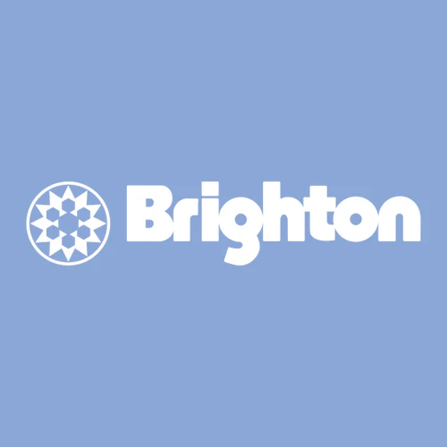 Brighton Adult Crewneck White Chest and Back Logo Carolina Blue - Image 5