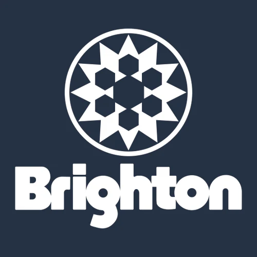 Brighton Adult Crewneck White Chest and Back Logo Navy - Image 3