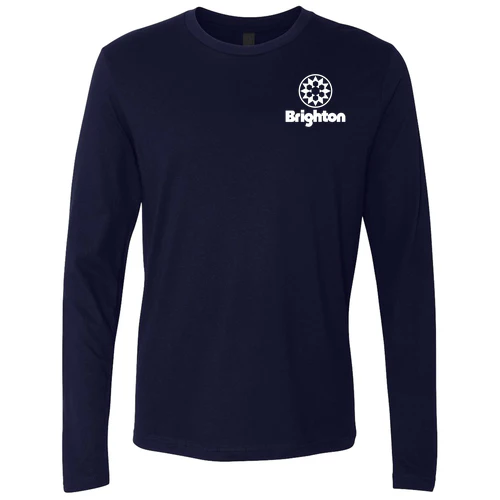 Brighton Adult Long Sleeve White Chest and Back Logo Midnight Navy - Image 2