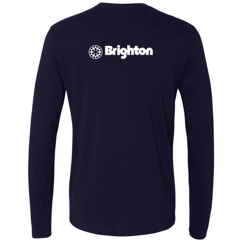 Brighton Adult Long Sleeve White Chest and Back Logo Midnight Navy - Image 4