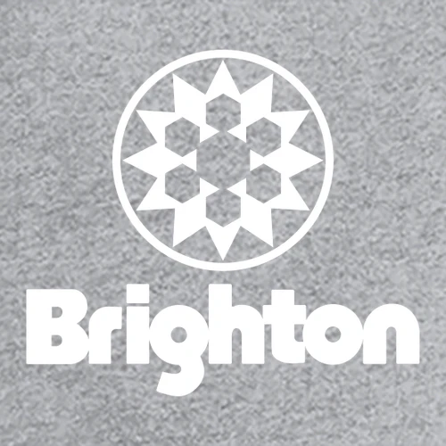 Brighton Adult T-Shirt White Chest and Back Logo Heather Grey - Image 3