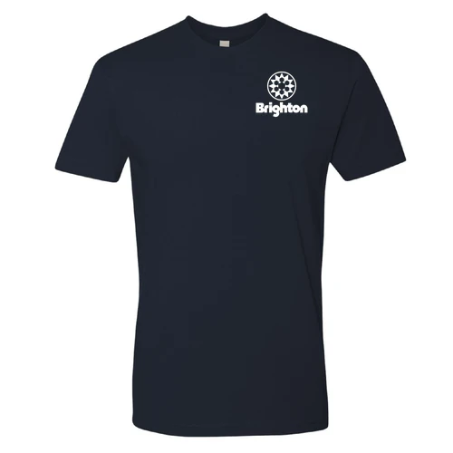 Brighton Adult T-Shirt White Chest and Back Logo Midnight Navy - Image 2