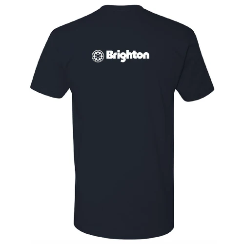 Brighton Adult T-Shirt White Chest and Back Logo Midnight Navy - Image 4