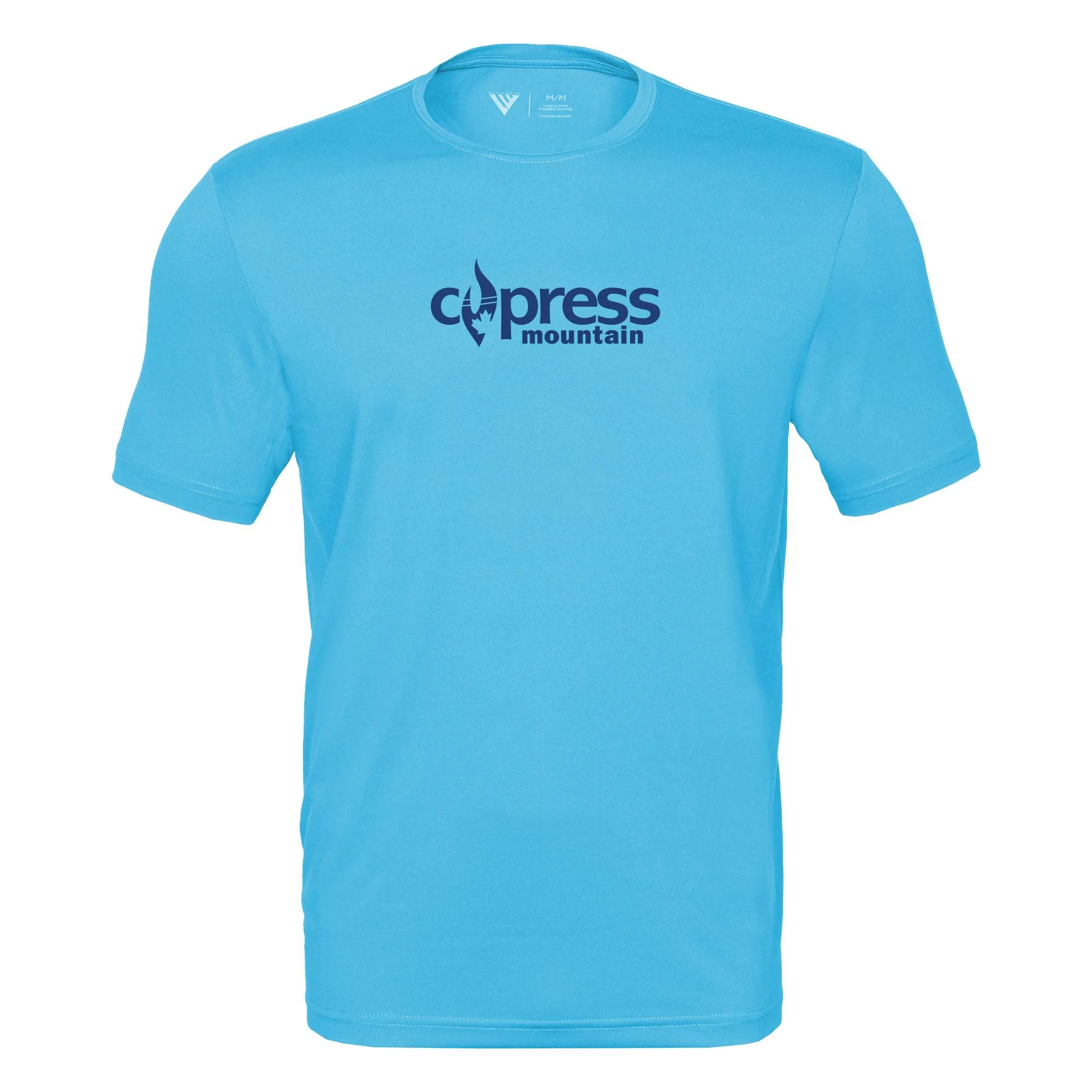 Cypress Tech T-Shirt Blue Chest Logo