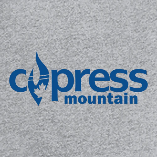 Cypress Adult T-Shirt Blue Chest Logo Heather Grey - Image 2