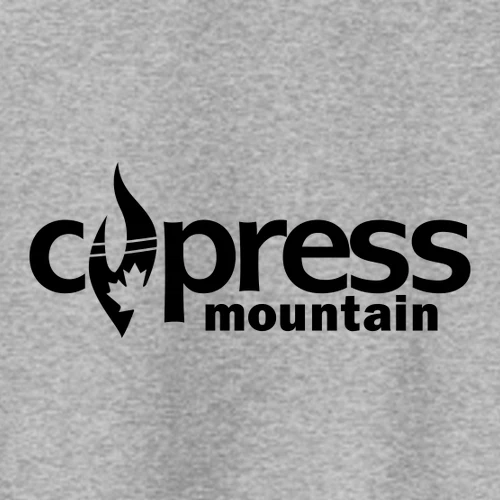 Cypress Adult Hoodie Black Chest and Back Logo Athletic Heather - Image 3
