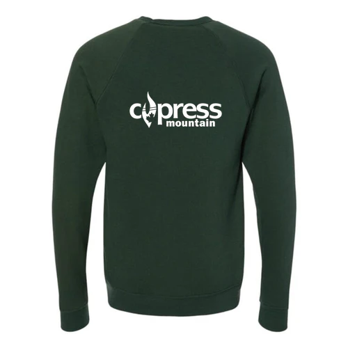 Cypress Adult Crewneck White Chest and Back Logo Forest - Image 4