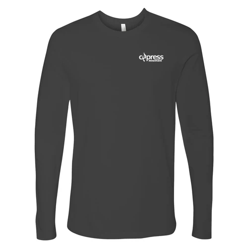 Cypress Adult Long Sleeve White Chest and Back Logo Heavy Metal - Image 2