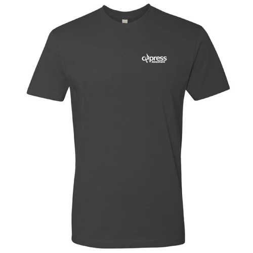 Cypress Adult T-Shirt White Chest and Back Logo Heavy Metal - Image 2