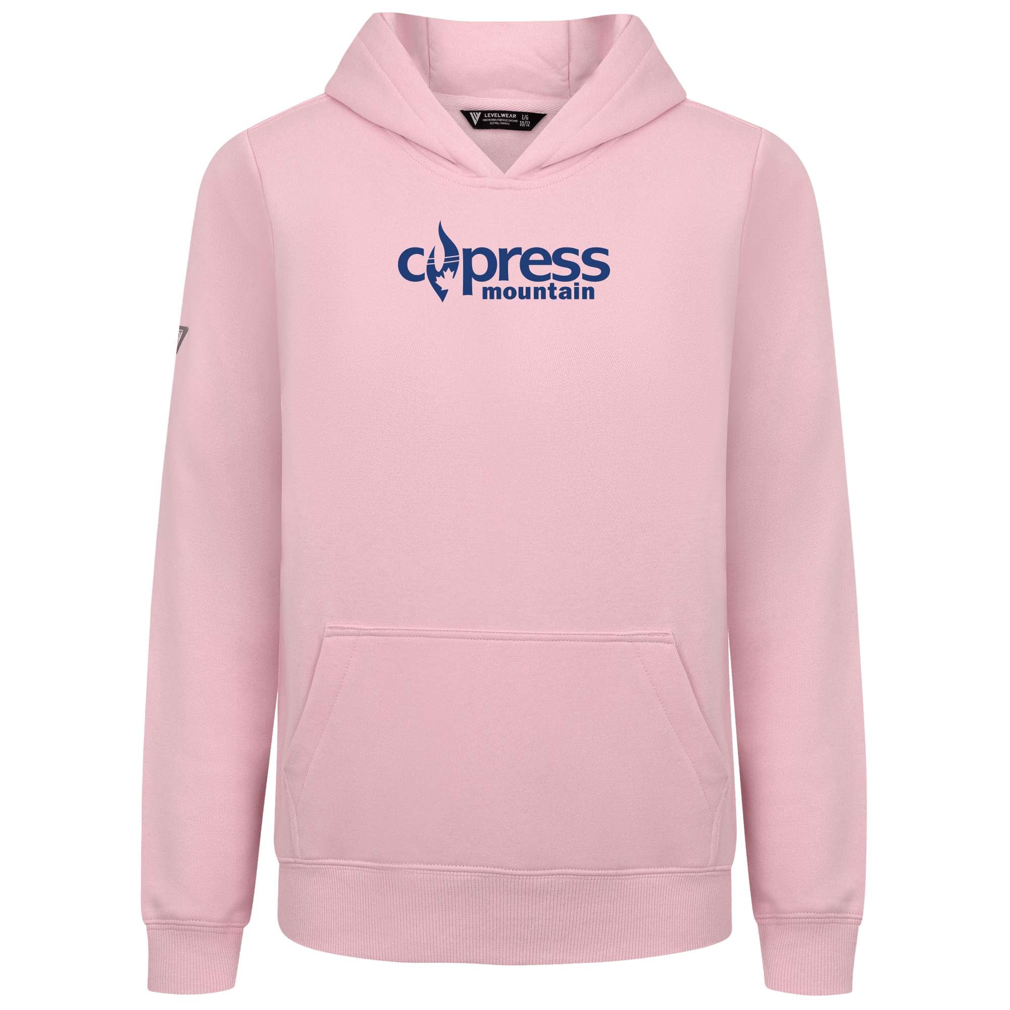Cypress Kid's Hoody Blue Chest Logo