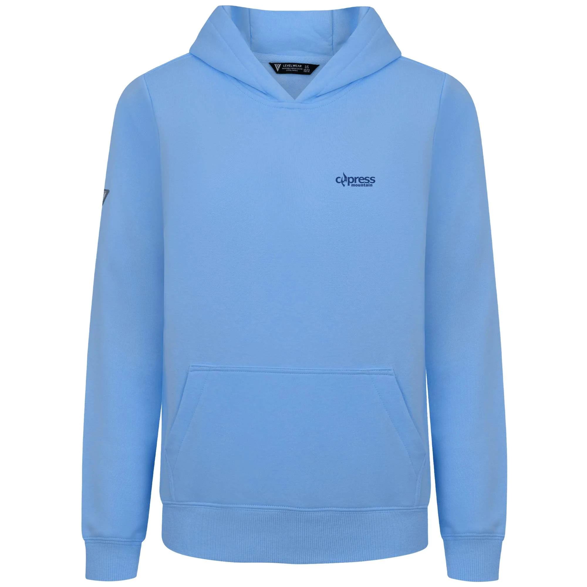 Cypress Kid's Hoody Blue Small Chest Logo