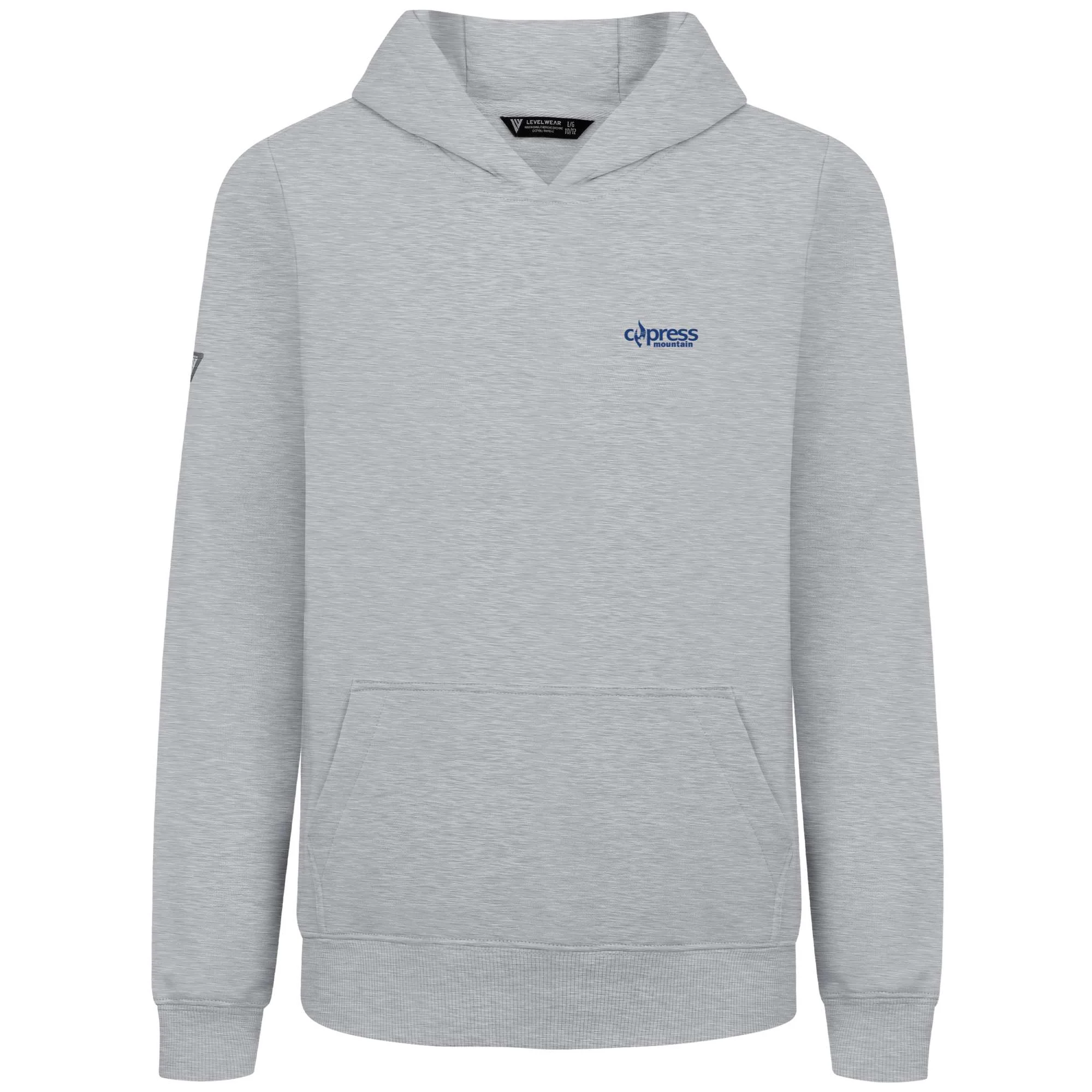 Cypress Kid's Hoody Blue Small Chest Logo - Image 3