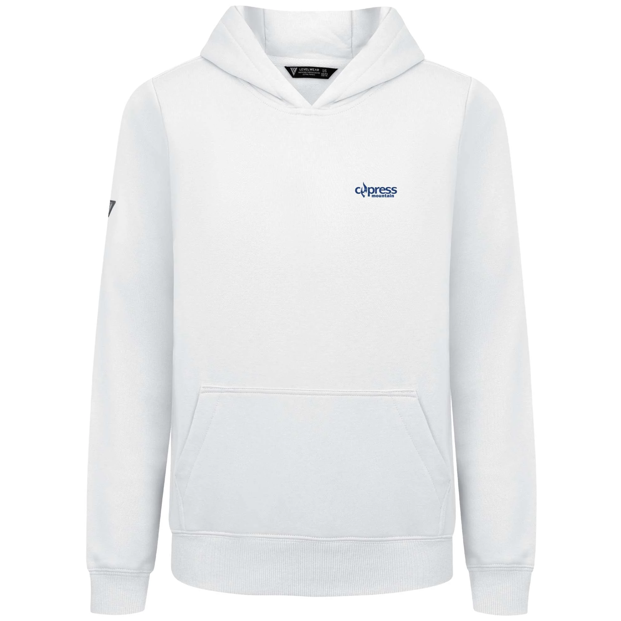 Cypress Kid's Hoody Blue Small Chest Logo - Image 4