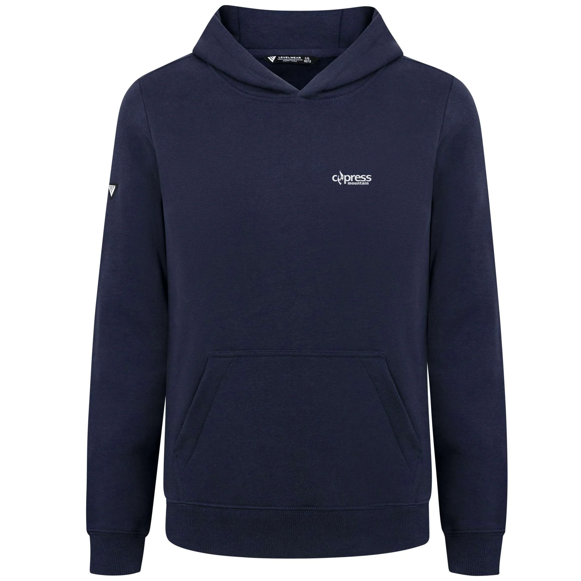 Cypress Kid's Hoody White Small Chest Logo