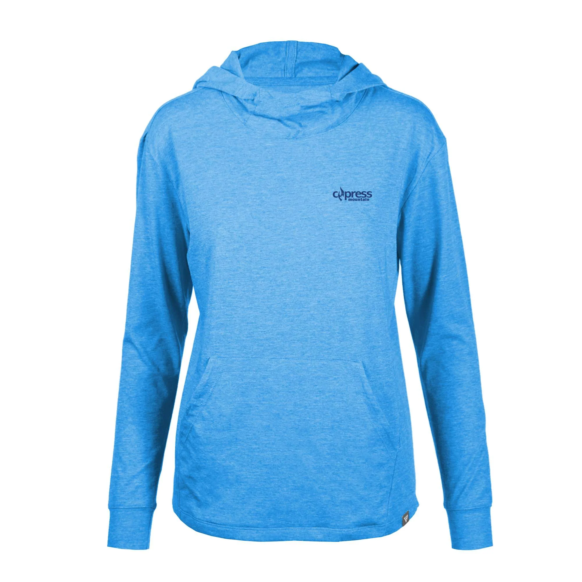 Cypress Women's Lightweight Tech Hoody Blue Small Chest Logo - Image 2