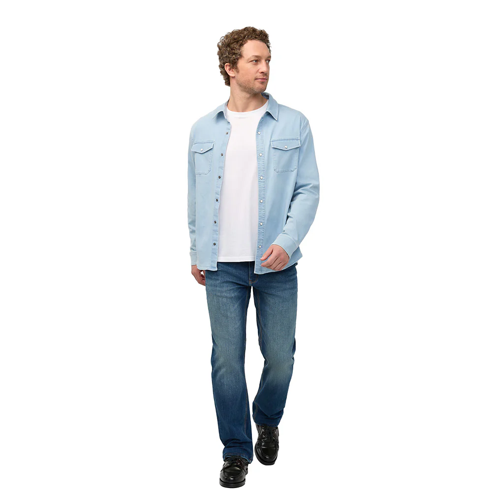 DUER Men's Performance Denim Lite Two-Pocket Shirt