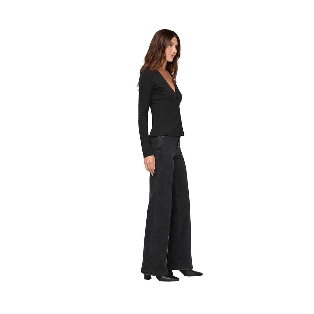 Women's Ribbed Pima Fitted Button Down Sweater - Image 6