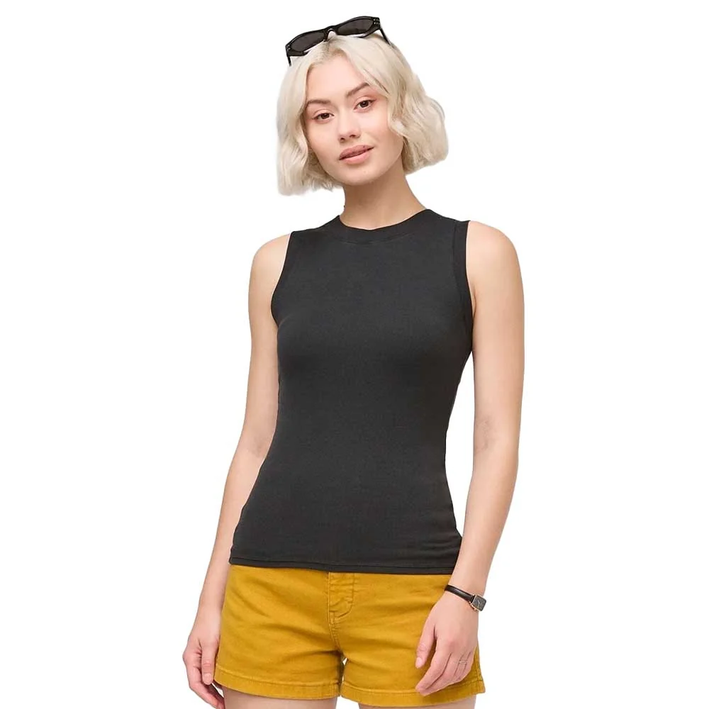 DUER Women's Ribbed Pima High Neck Tank