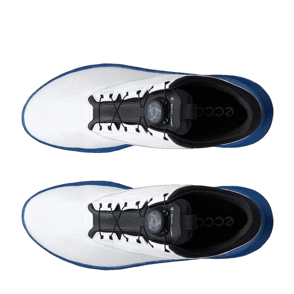 ECCO Men's Golf Biom C5 BOA Gore-Tex Golf Shoes - White/Federal Blue - Image 5